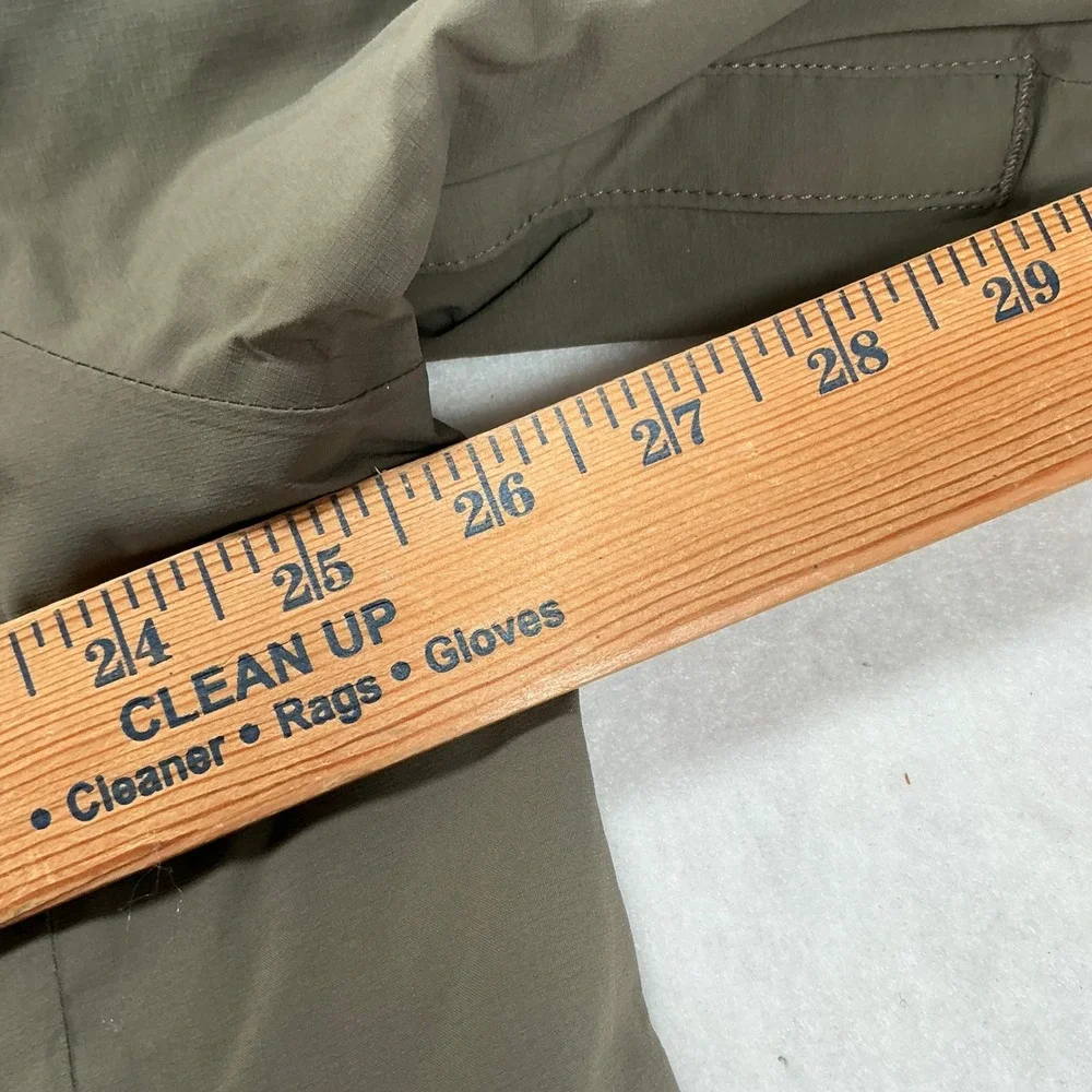 LL Bean Mens TEK2.5 Insulated Hooded Jacket Olive Green Red Lining XXL REG